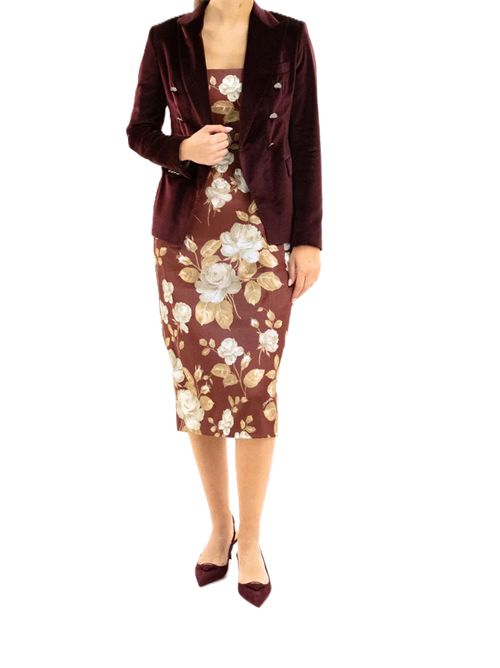 TAGLIATORE Giacca in Velluto vinaccia J Jasmine 10b TAGLIATORE | 800020 V 25I029C1056130 VINACCIO